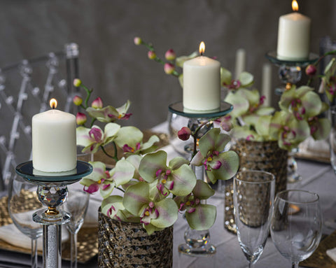 Bolsius 12-pack Ivory candles ready for weddings and events centerpieces.