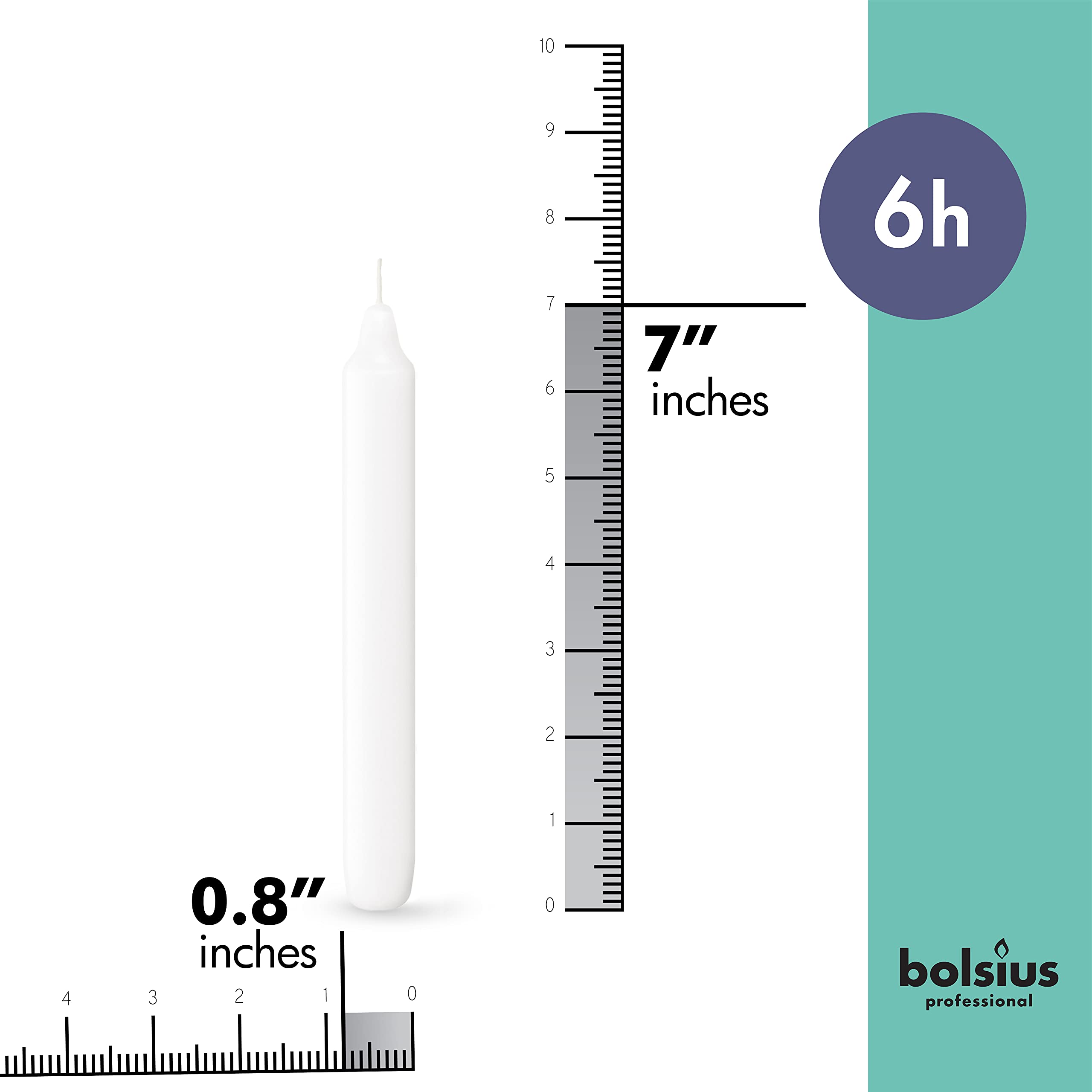 Bolsius dripless long-burning candles with steady flame for events