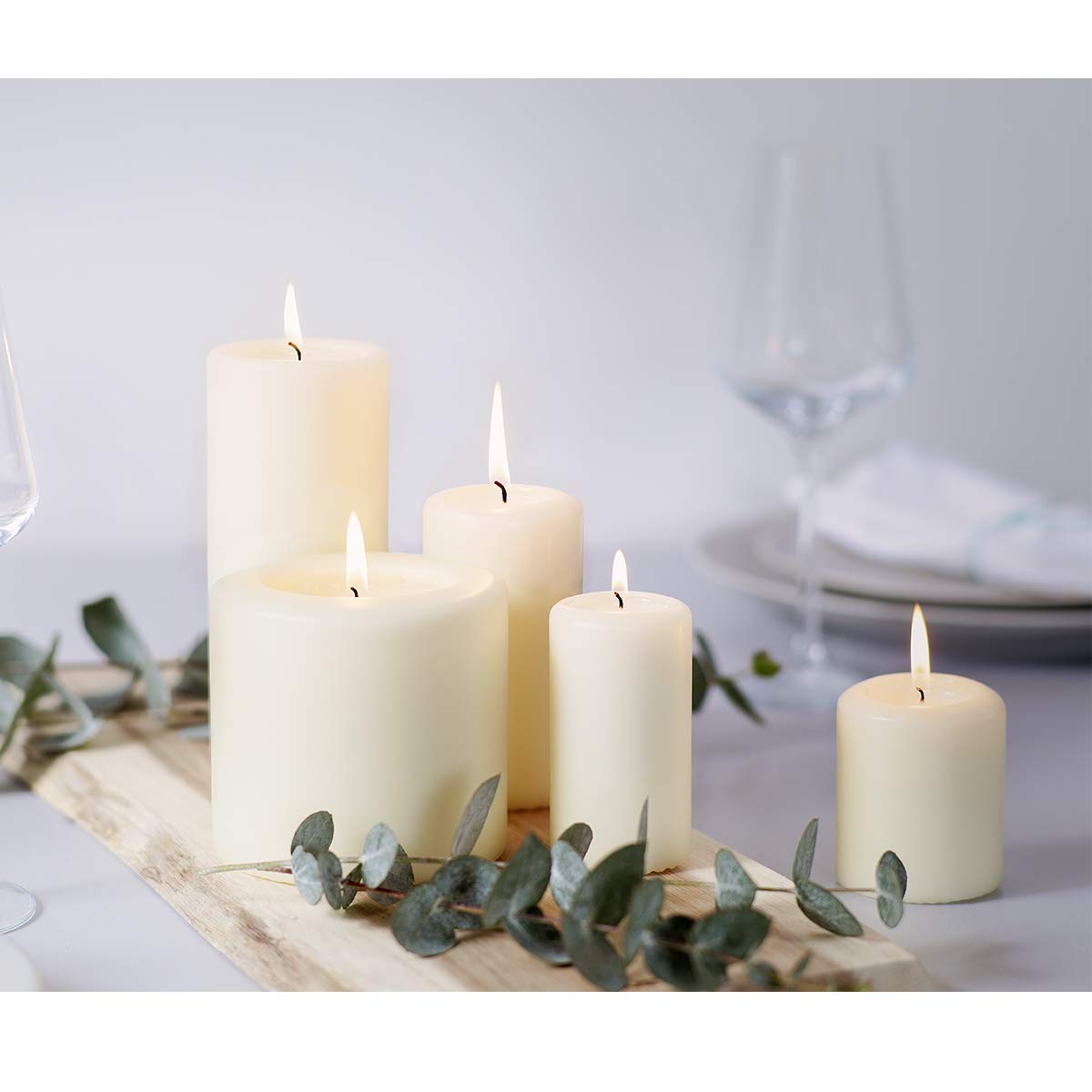 Bolsius gift-ready ivory candle set for celebrations