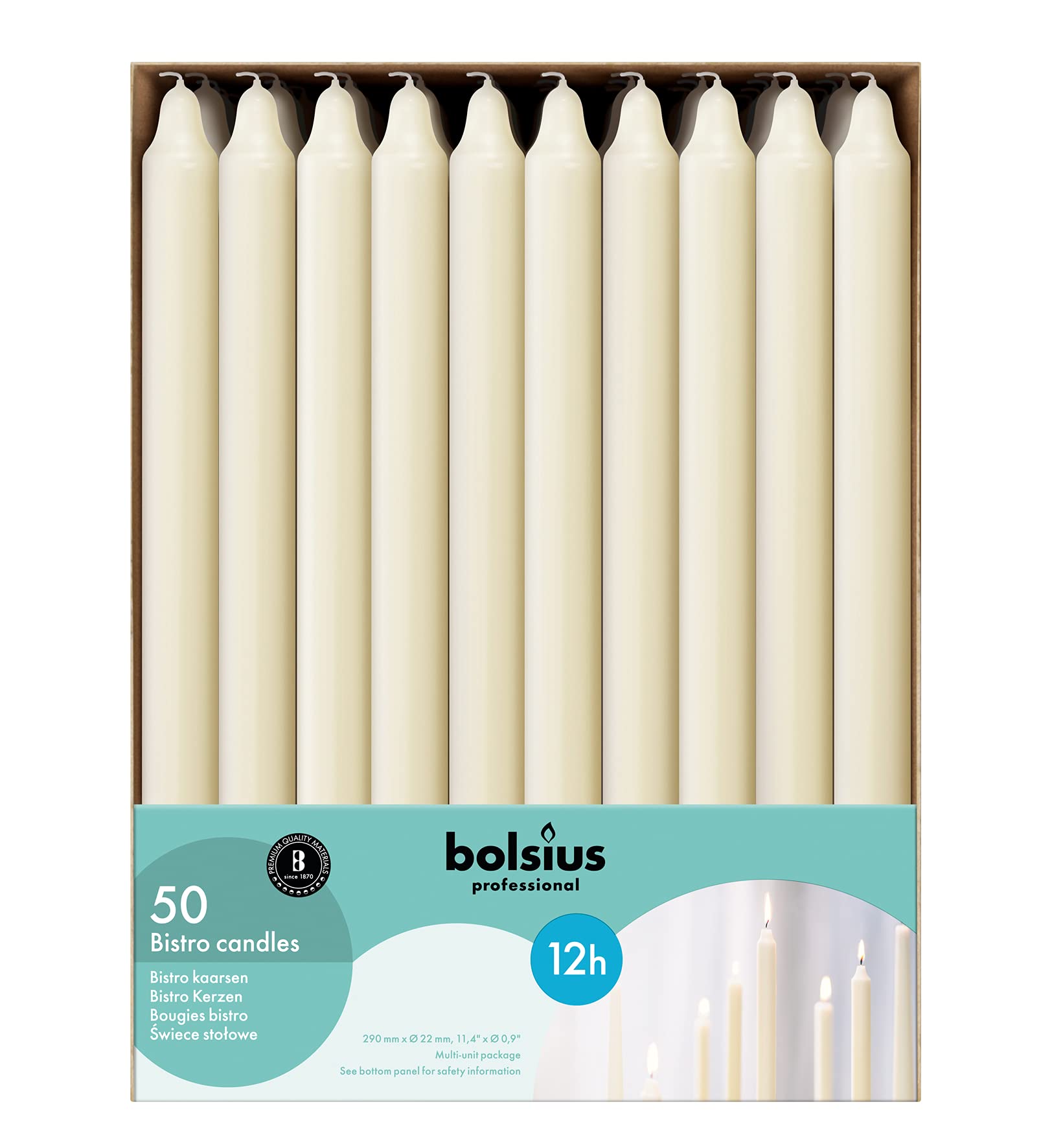 Bolsius Ivory Candlesticks fit candelabras for versatile home decor.