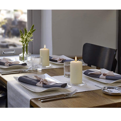 Bolsius Ivory Pillar Candles smokeless, dripless design ideal for dinners.