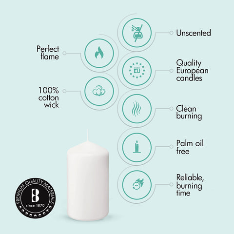 Bolsius long-burn 20-hour pillar candle for extended ambiance