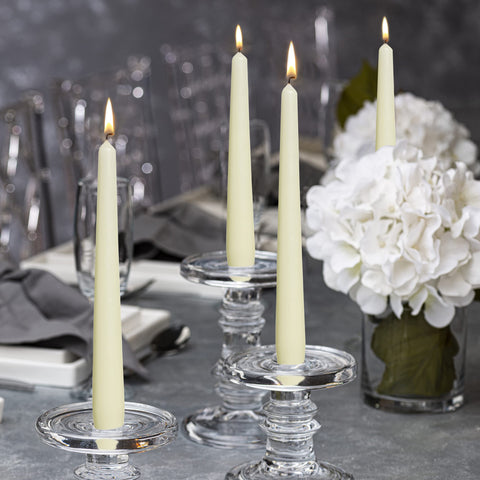 Paraffin wax ivory taper candle by BOLSIUS 10 inches