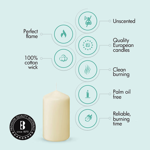 Bolsius smokeless dinner candles deliver calm ambiance with dripless performance for meals.