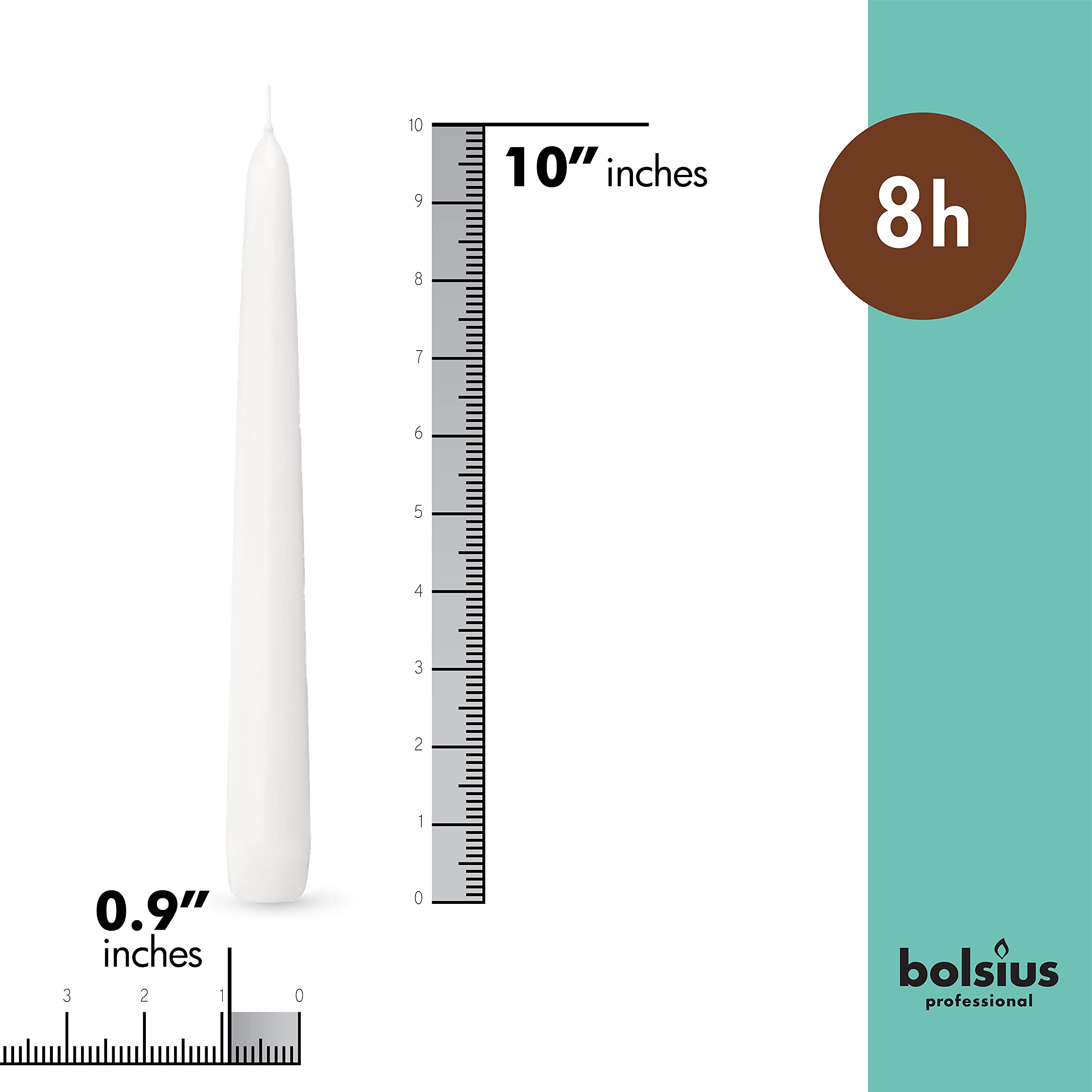 BOLSIUS 10-inch unscented tapers ideal for weddings and dinners