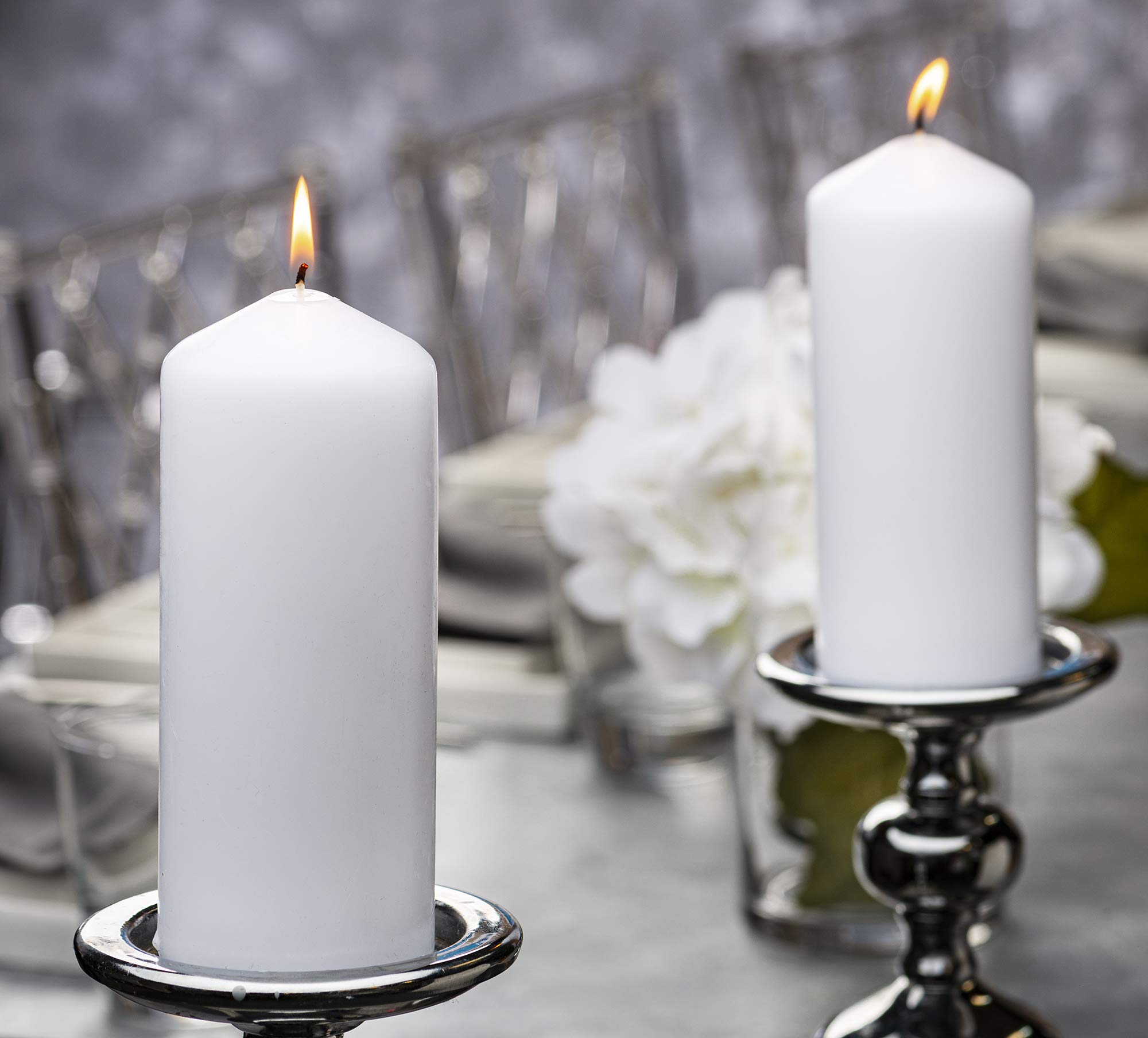 Bolsius unscented pillar candles for elegant centrepieces and smokeless lighting
