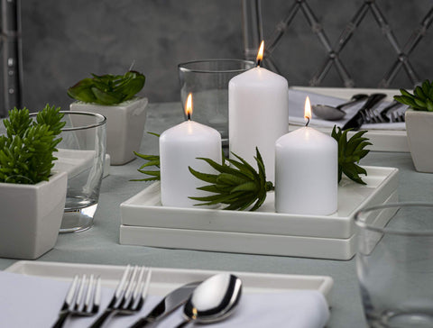 Bolsius unscented pillar candles smokeless burn for versatile spaces