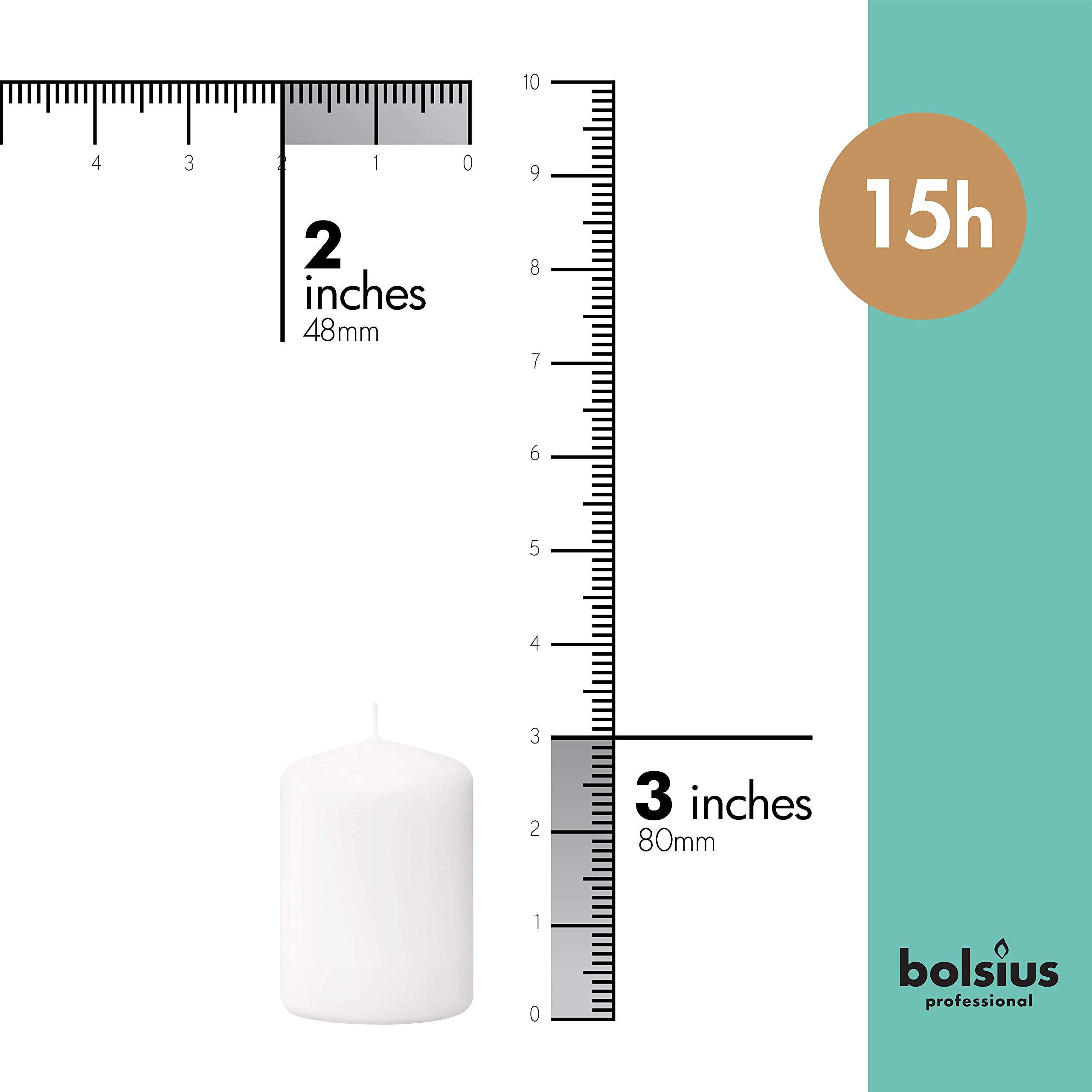 Bolsius white pillar candles wedding centerpiece with elegant glow