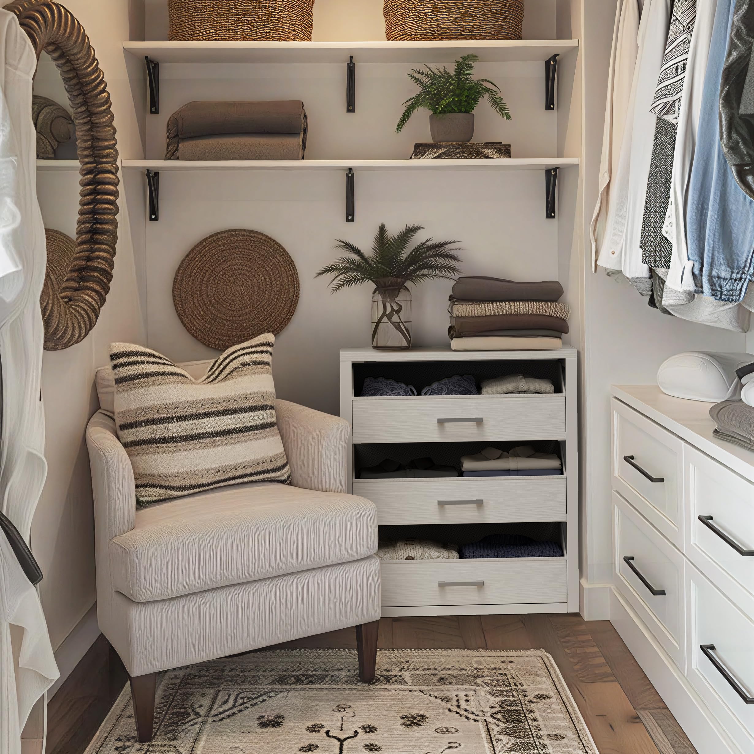 BOLUO closet drawers open view highlighting easy-access fabric compartments