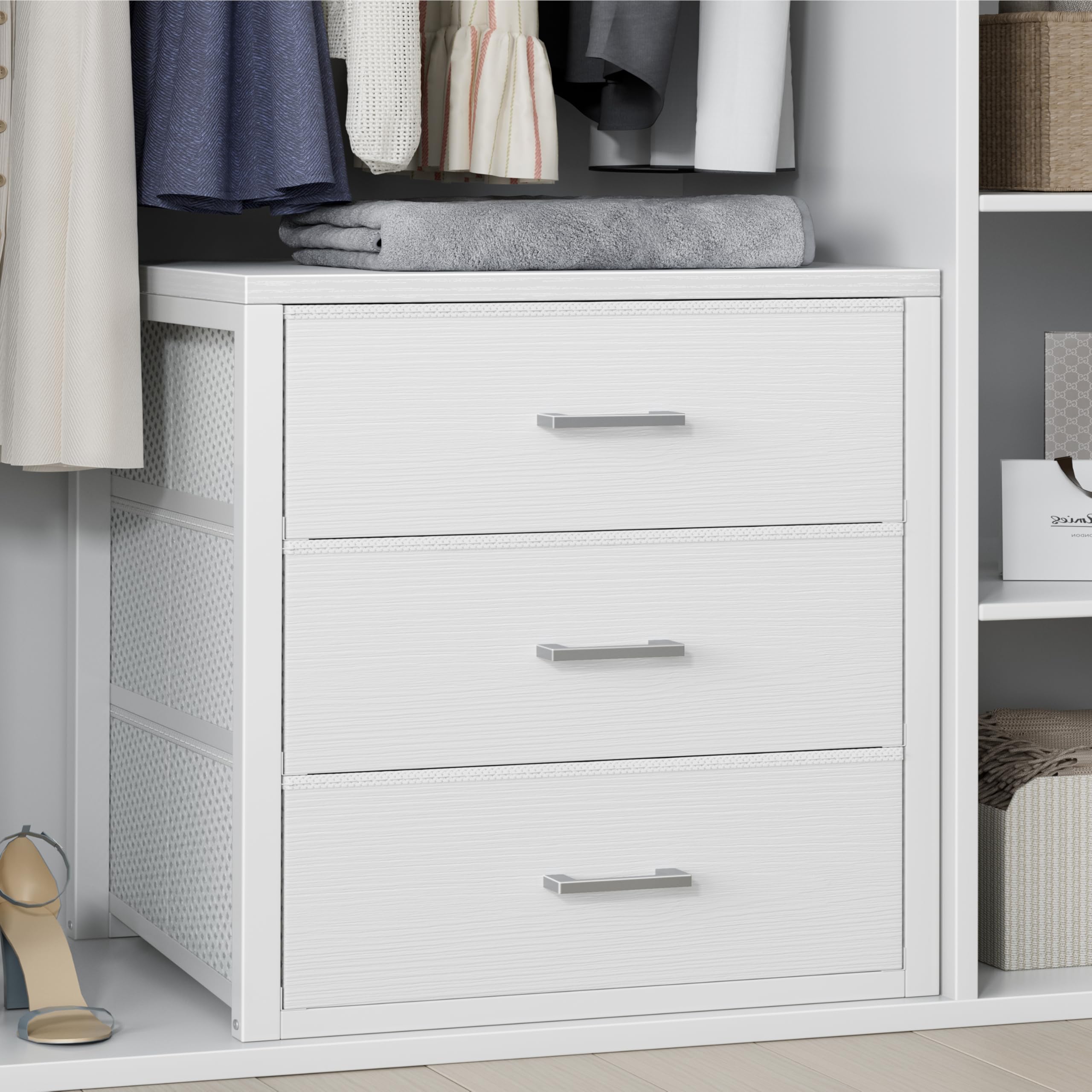 BOLUO Closet Drawers top view shows compact, space-saving design for small rooms