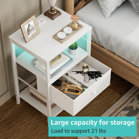 BOLUO nightstand LED with 20+ colors to set the mood and atmosphere.