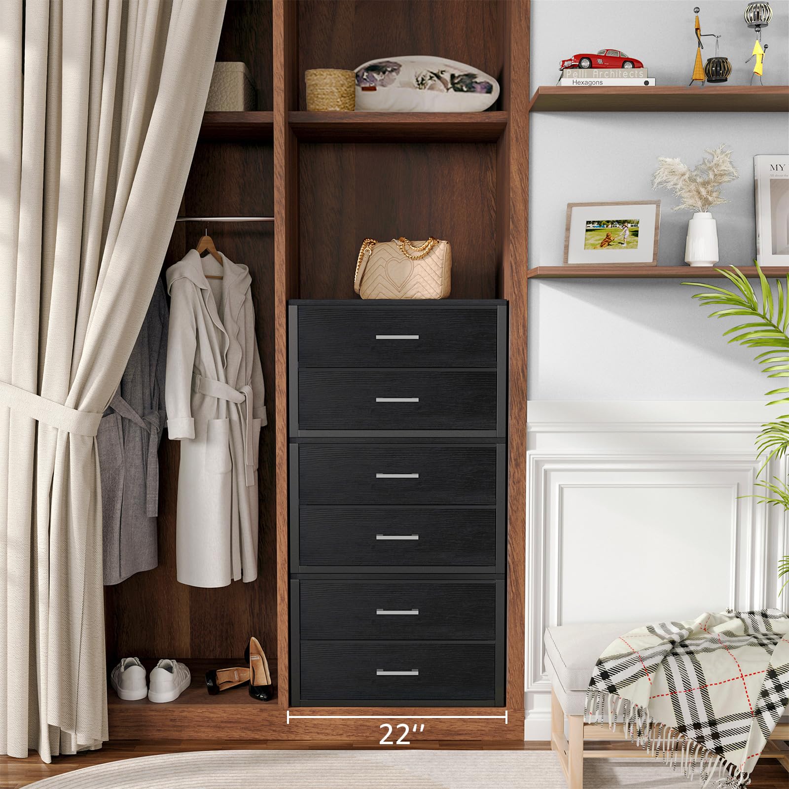 BOLUO office storage unit keeps documents and supplies tidy and chic.