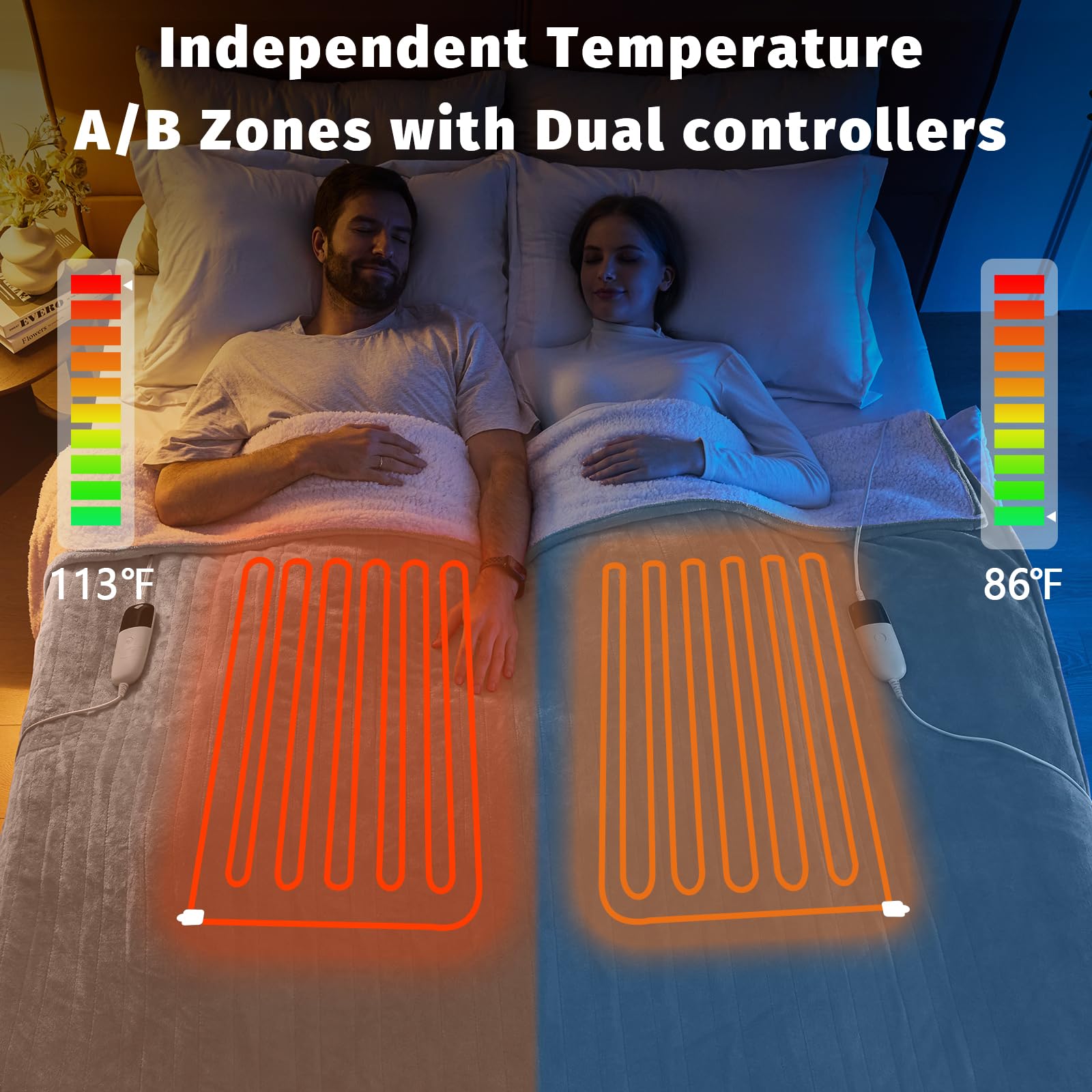 BOMOVA LED heat level display showing 10 settings for precise comfort