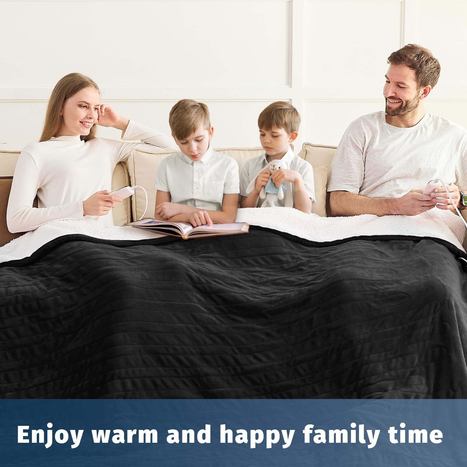 BOMOVA 8-hour auto-off blanket ensures safe, energy-efficient use.
