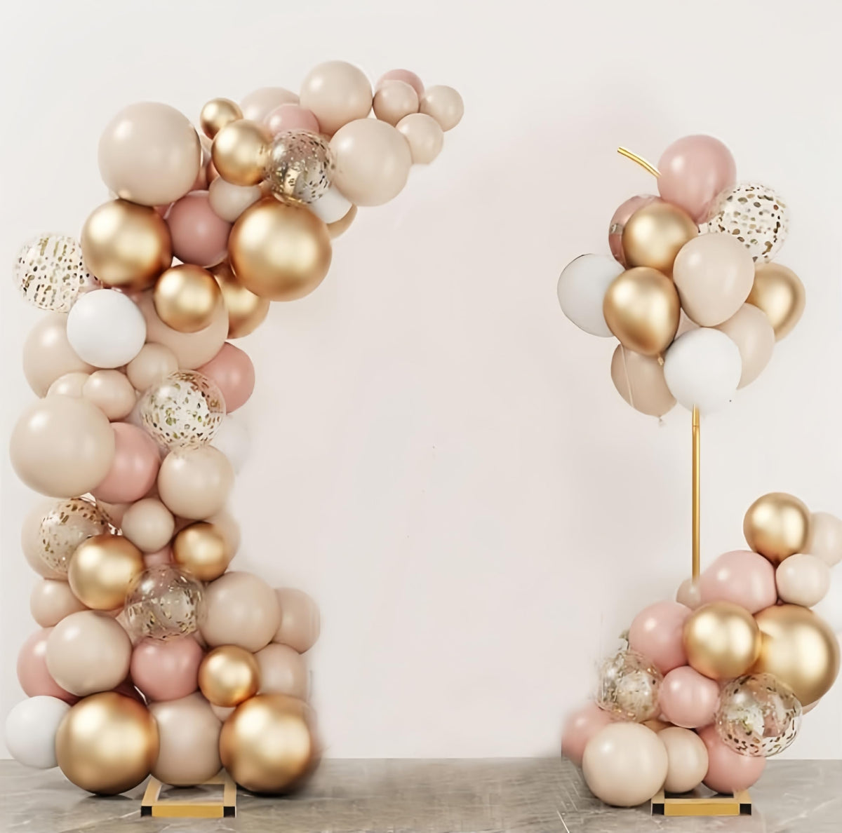 Bonastella Balloon Arch Stand 2-pack front view for elegant backdrop.