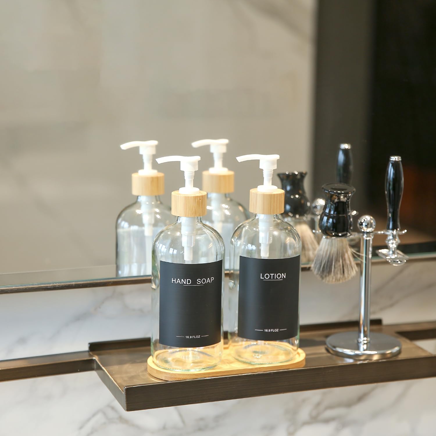 Durable glass and smooth pumps offer long-lasting performance