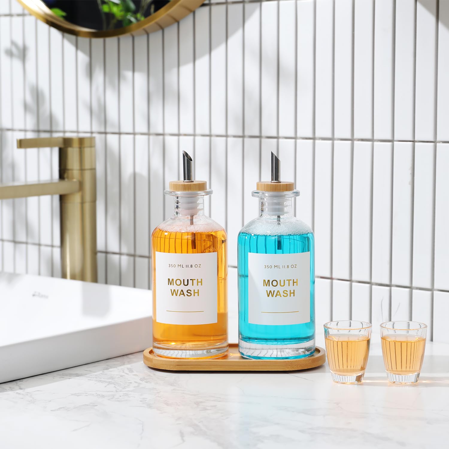 BONLONG glass mouthwash cups for reusable daily use