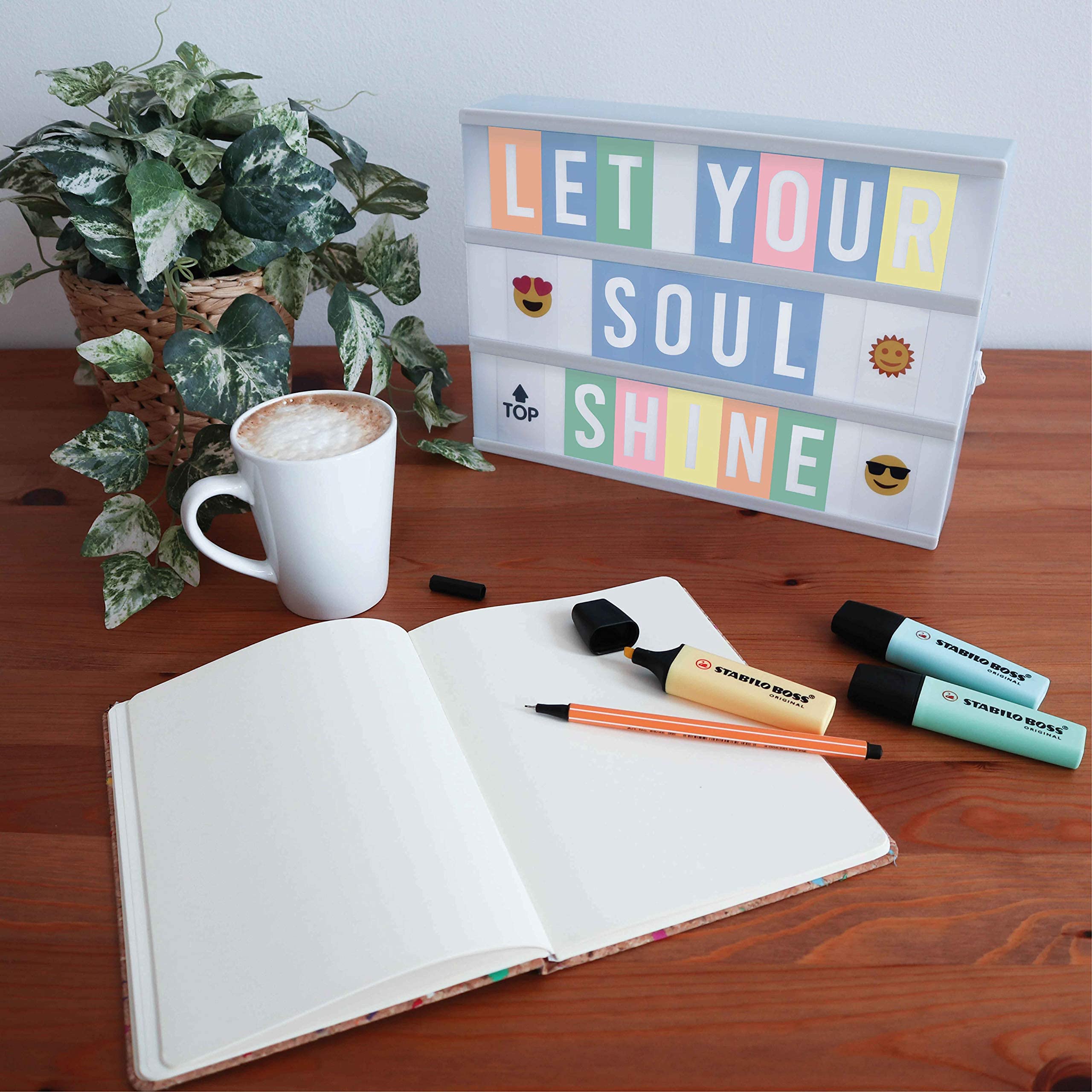 BONNYCO Cinema Light Box glows softly as a night light for kids.