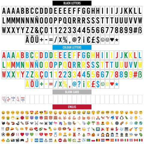 BONNYCO light box includes transparent cards for creative signs.