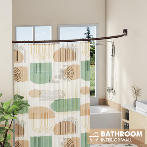 Bonpally adjustable 40-72 inch length fits various bathrooms.