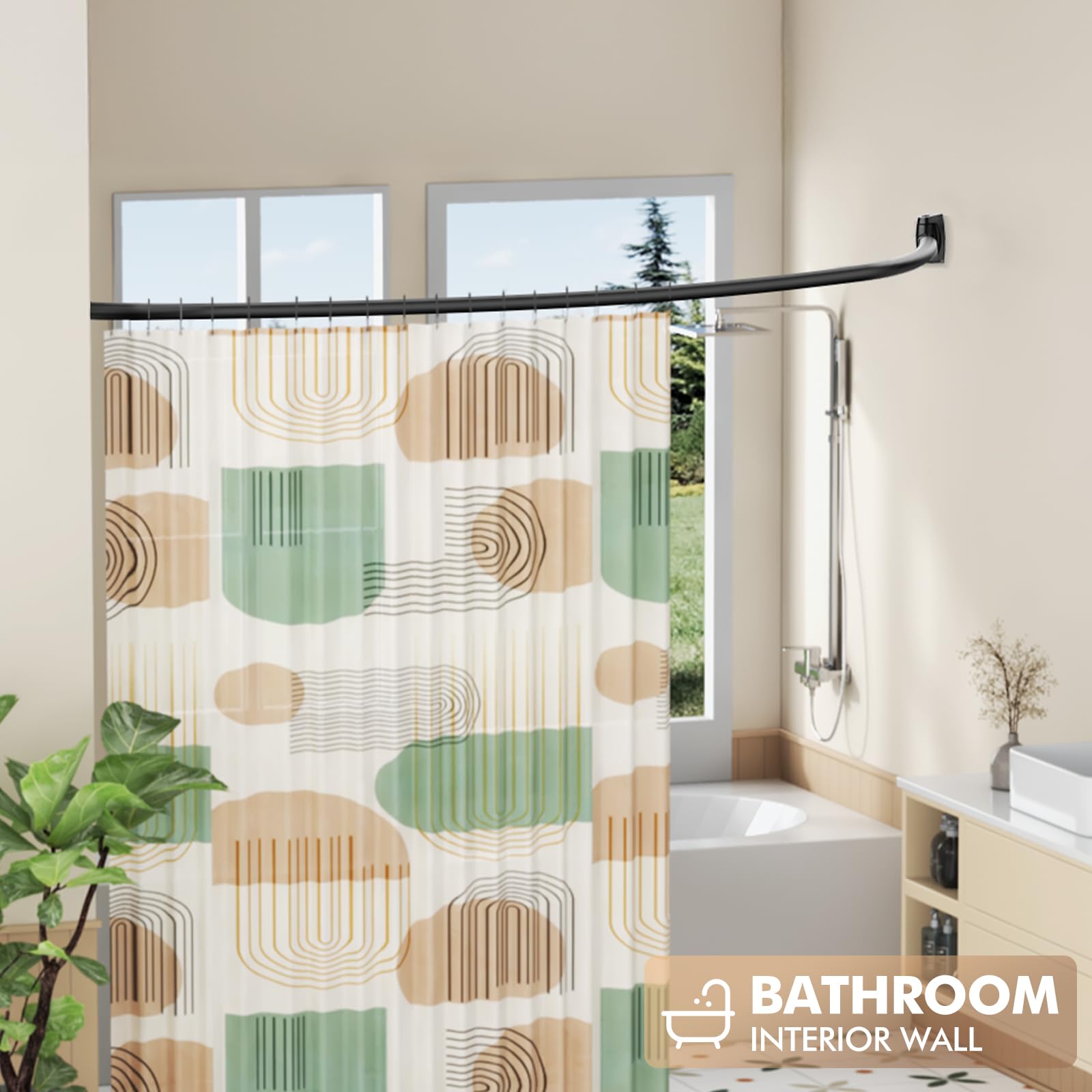 Bonpally curved shower rod drilling guidance and installation guide