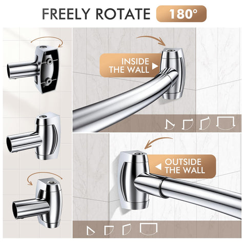Rustproof aluminum construction resists corrosion in damp bathrooms.