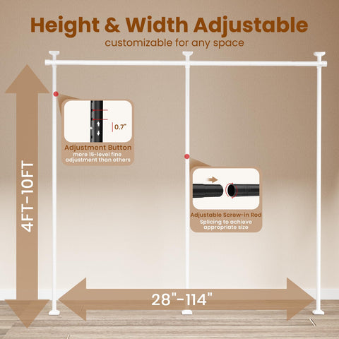 Bonpally heavy-duty 45lbs-capacity rod handles heavy drapes with ease.
