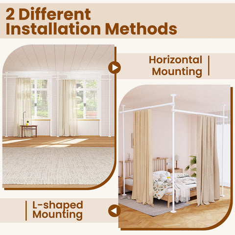 Bonpally horizontal setup for wide space and privacy separation.
