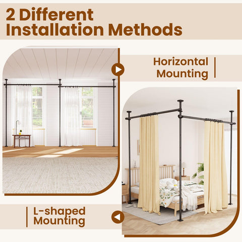 Bonpally horizontal setup for wide spaces and privacy