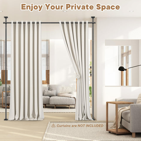 Bonpally Room Divider Rod office setup to create a focused space