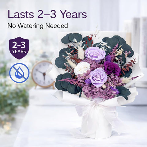 Bonsion preserved flowers long-lasting bouquet, no watering, ideal for everyday decor.