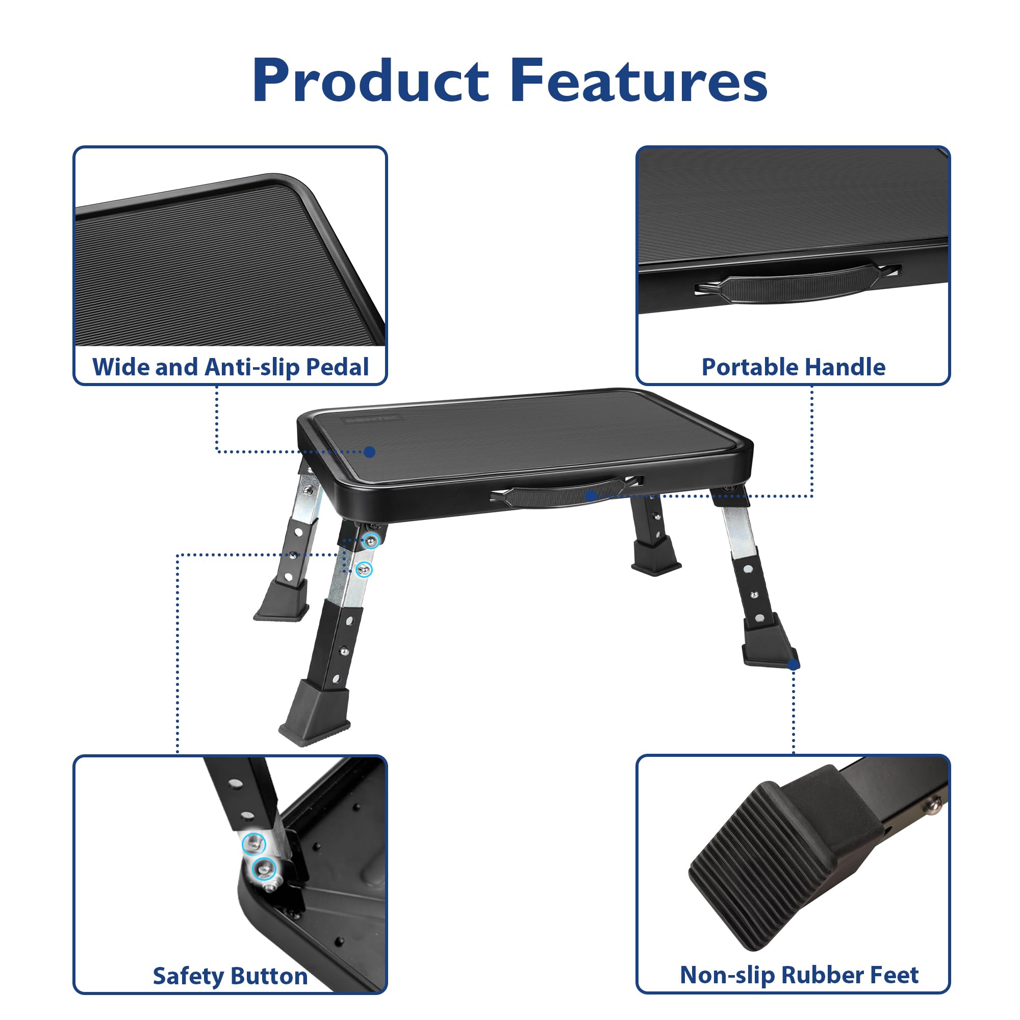 BONTEC foldable design shown folded for compact storage.