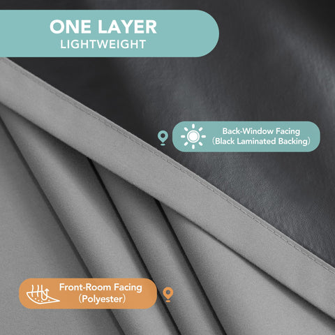 BONZER blackout curtains laminated backing darken spaces for private rooms