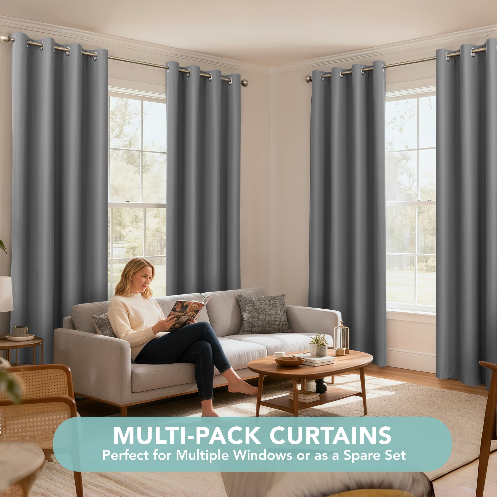 BONZER curtains provide light dampening to reduce outside noise