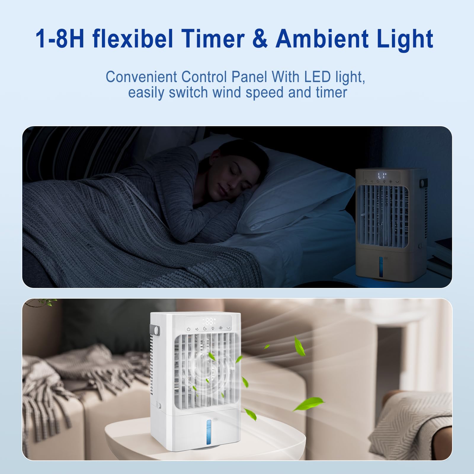 BOOHENKA mist function provides refreshing humidity on hot days.