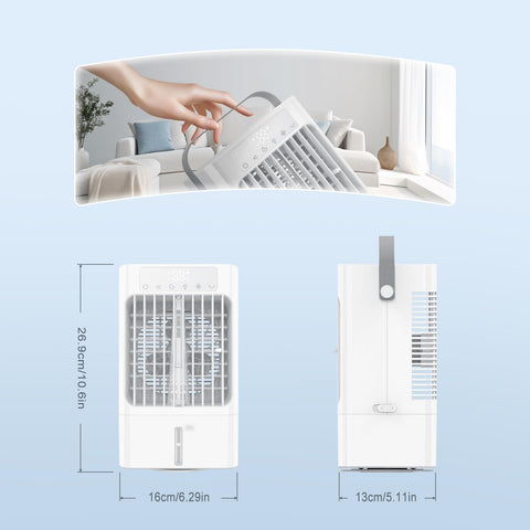 BOOHENKA quiet desktop air cooler for focused work and study.