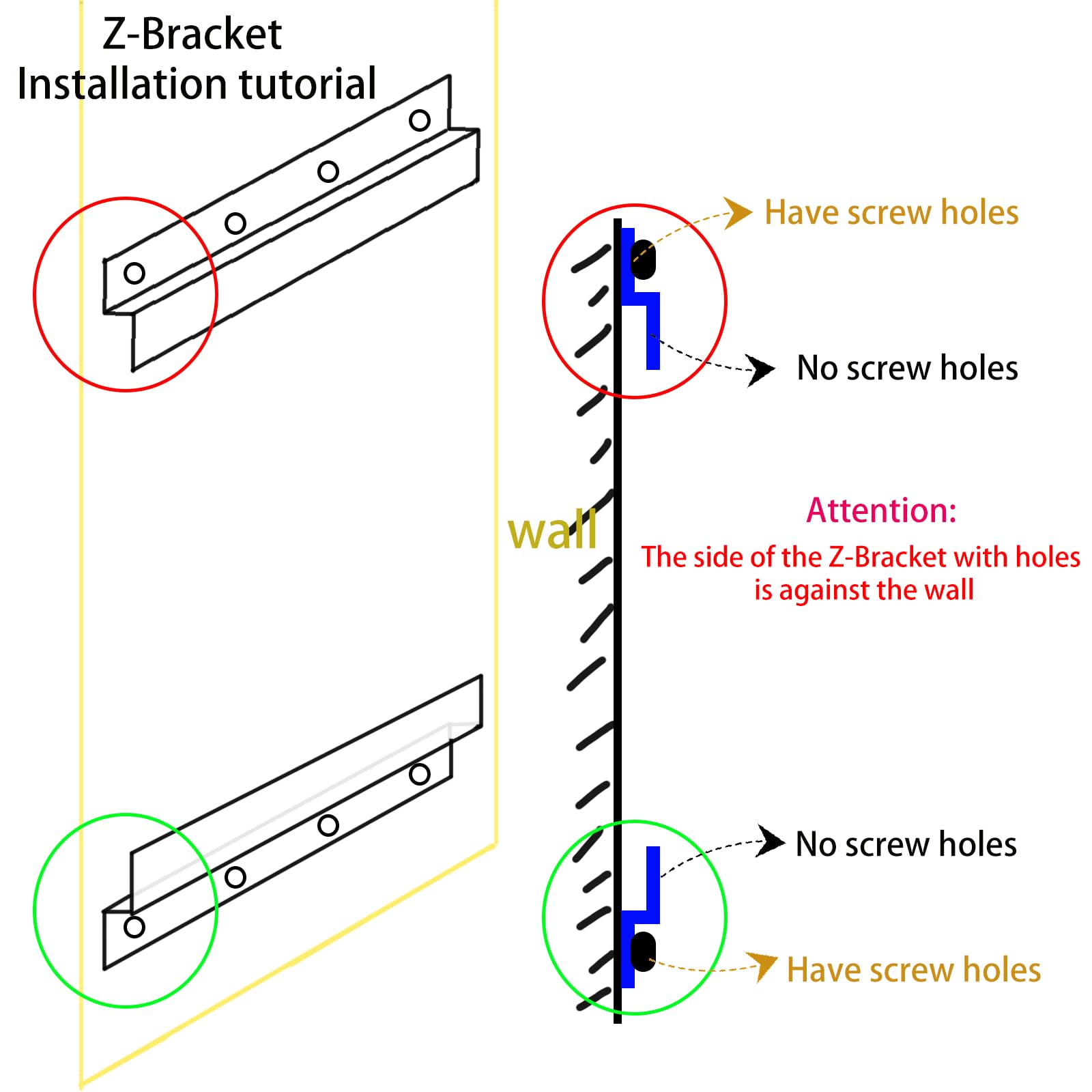 BOOLUU Z-bar mounting kit included simplifies installation and secure mounting.