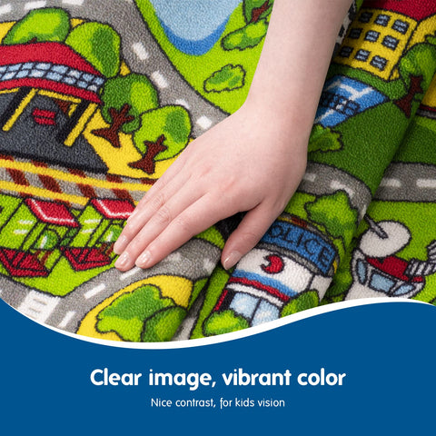 Foldable rug for easy storage of the Booooom Jackson play mat