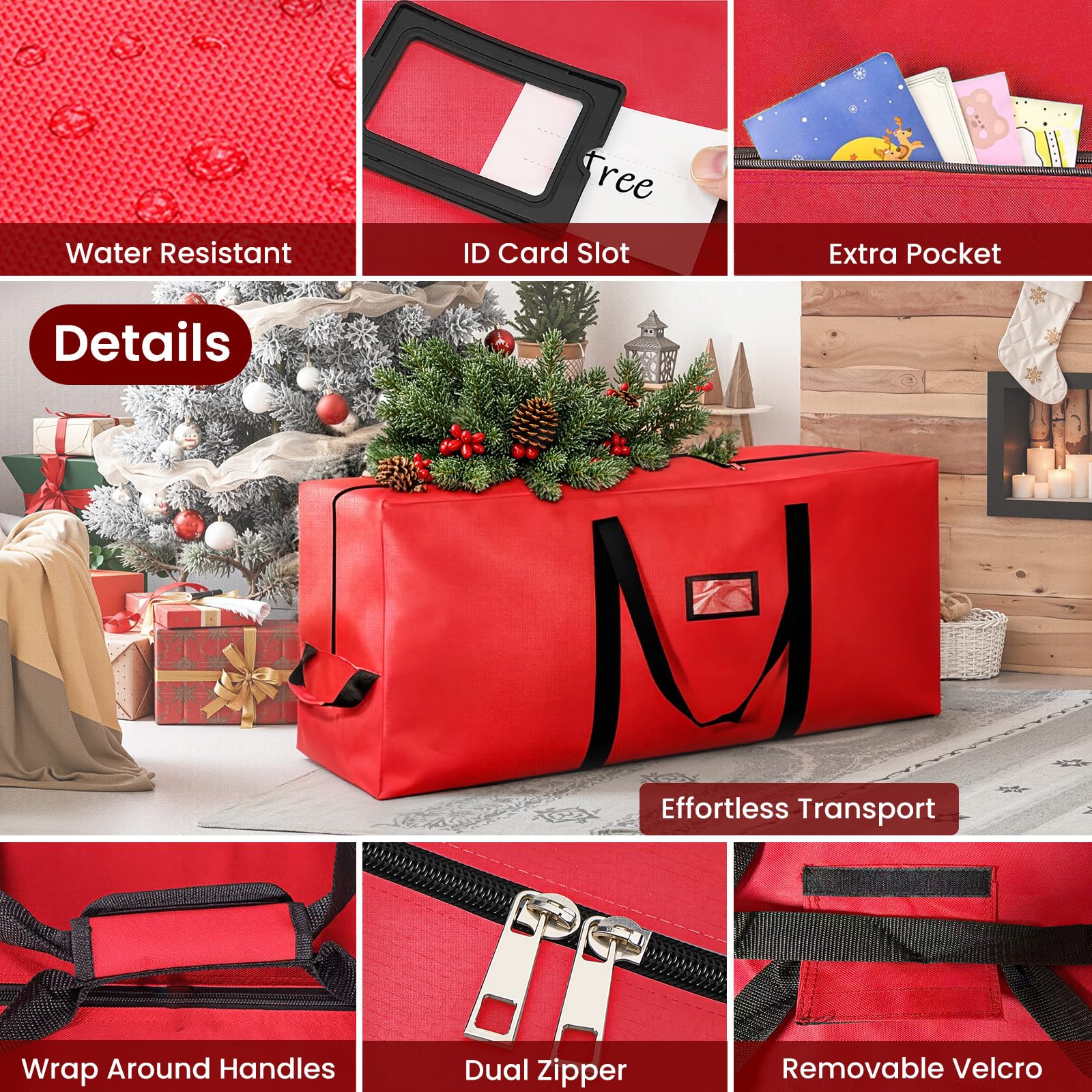 BOOPNEW side pocket keeps small items handy while storing.