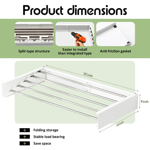 BOQORAD drying rack installed in bathroom highlights sturdy hanging space