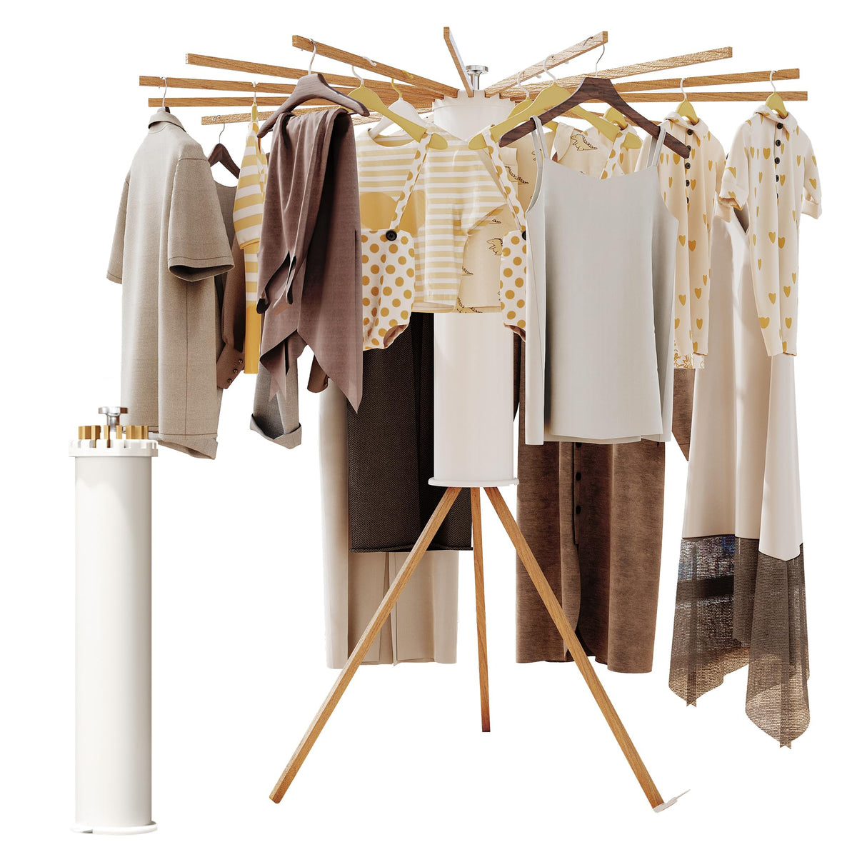 BOQORAD folding rack full view shows compact storage and ample drying space