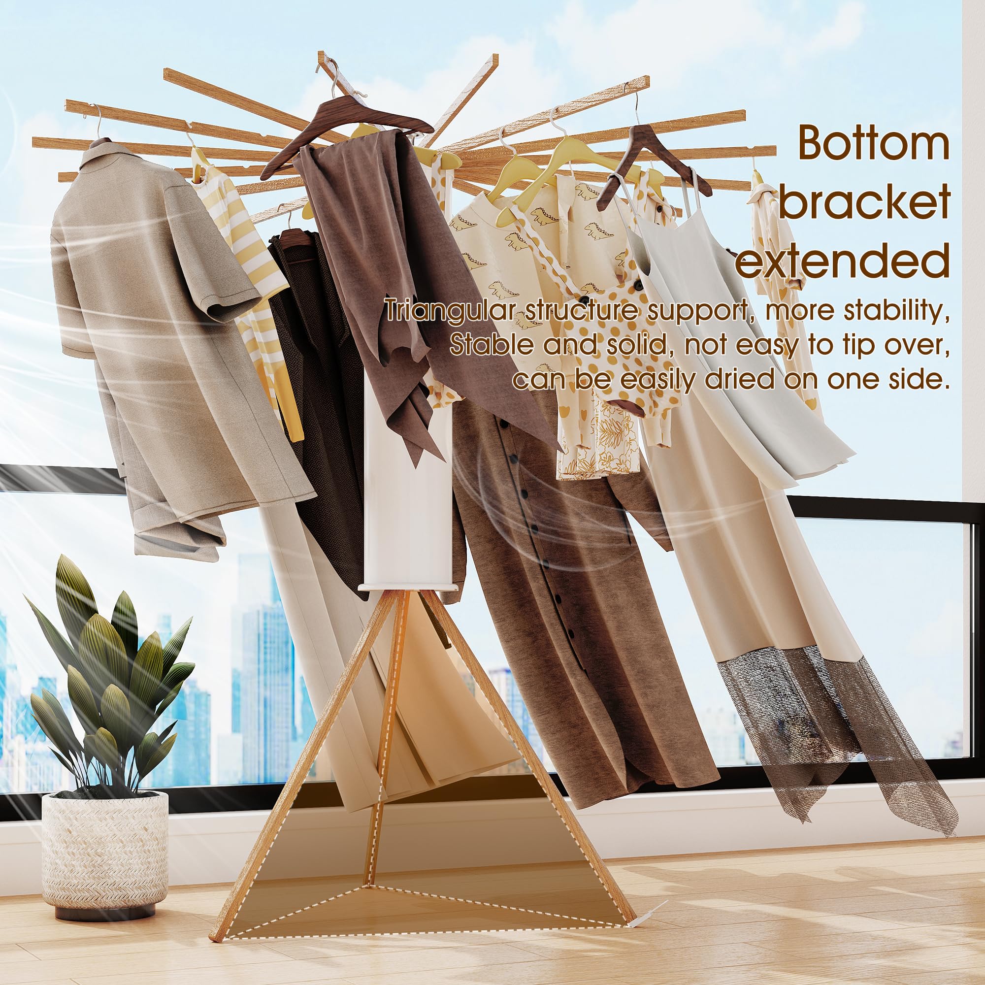 BOQORAD indoor-outdoor rack on balcony ready for indoor or outdoor air drying