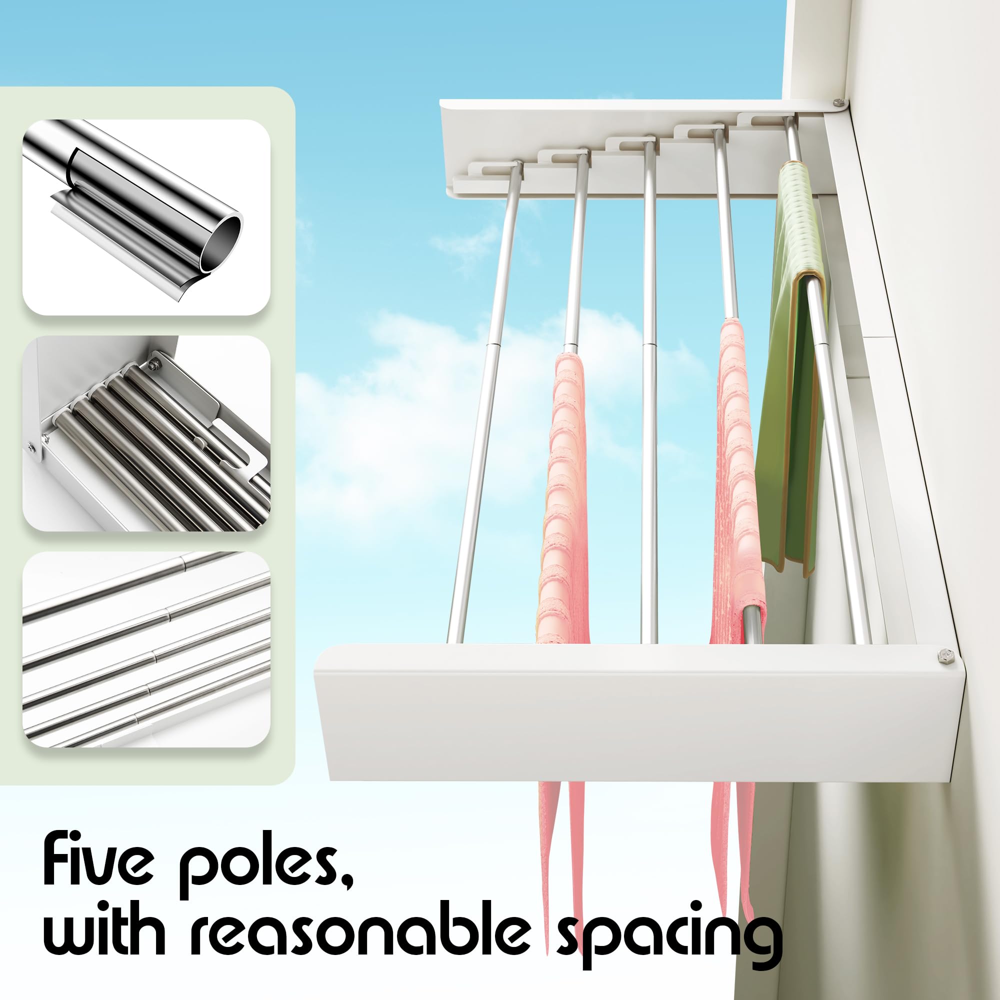 BOQORAD laundry room setup with white finish matches decor