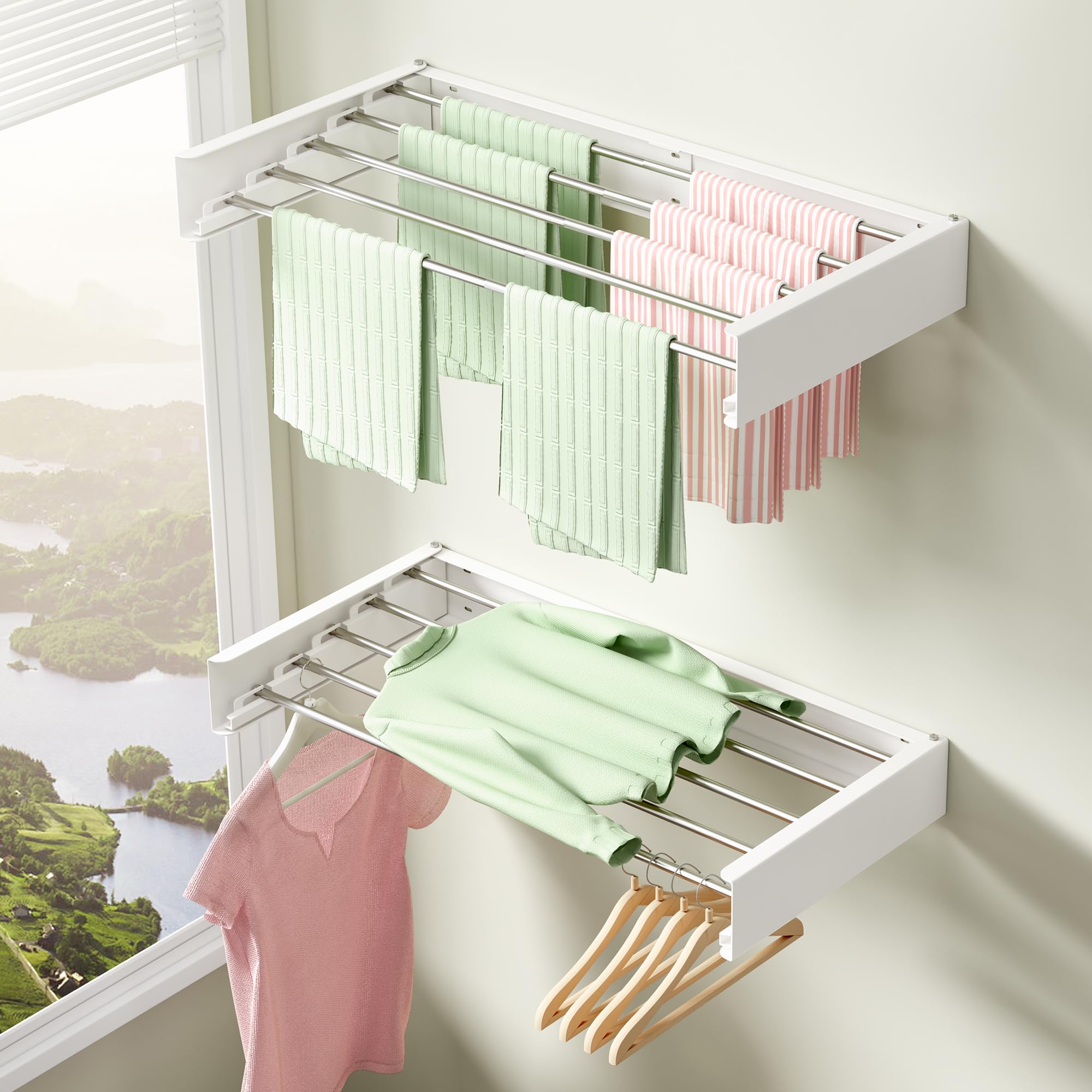 BOQORAD wall-mounted rack side view shows compact footprint and easy mounting