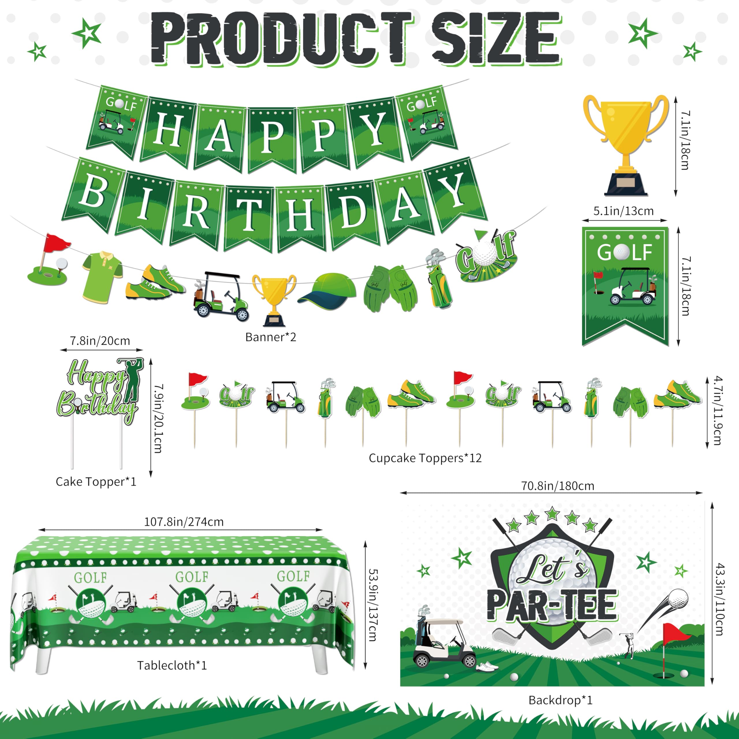 BORAMDO golf balloon arch kit creates a professional backdrop for celebrations.