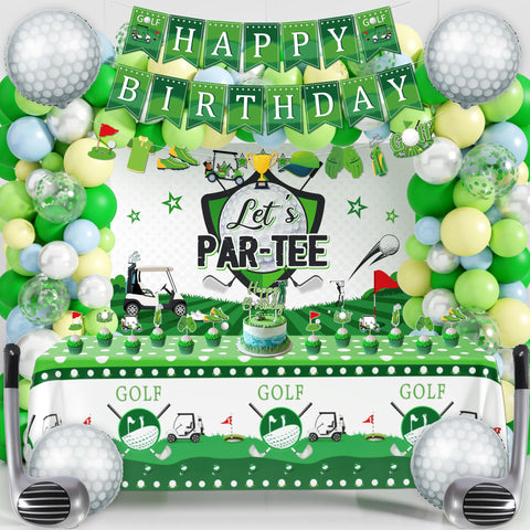BORAMDO golf birthday banner elevates party decor with clear, vibrant lettering.