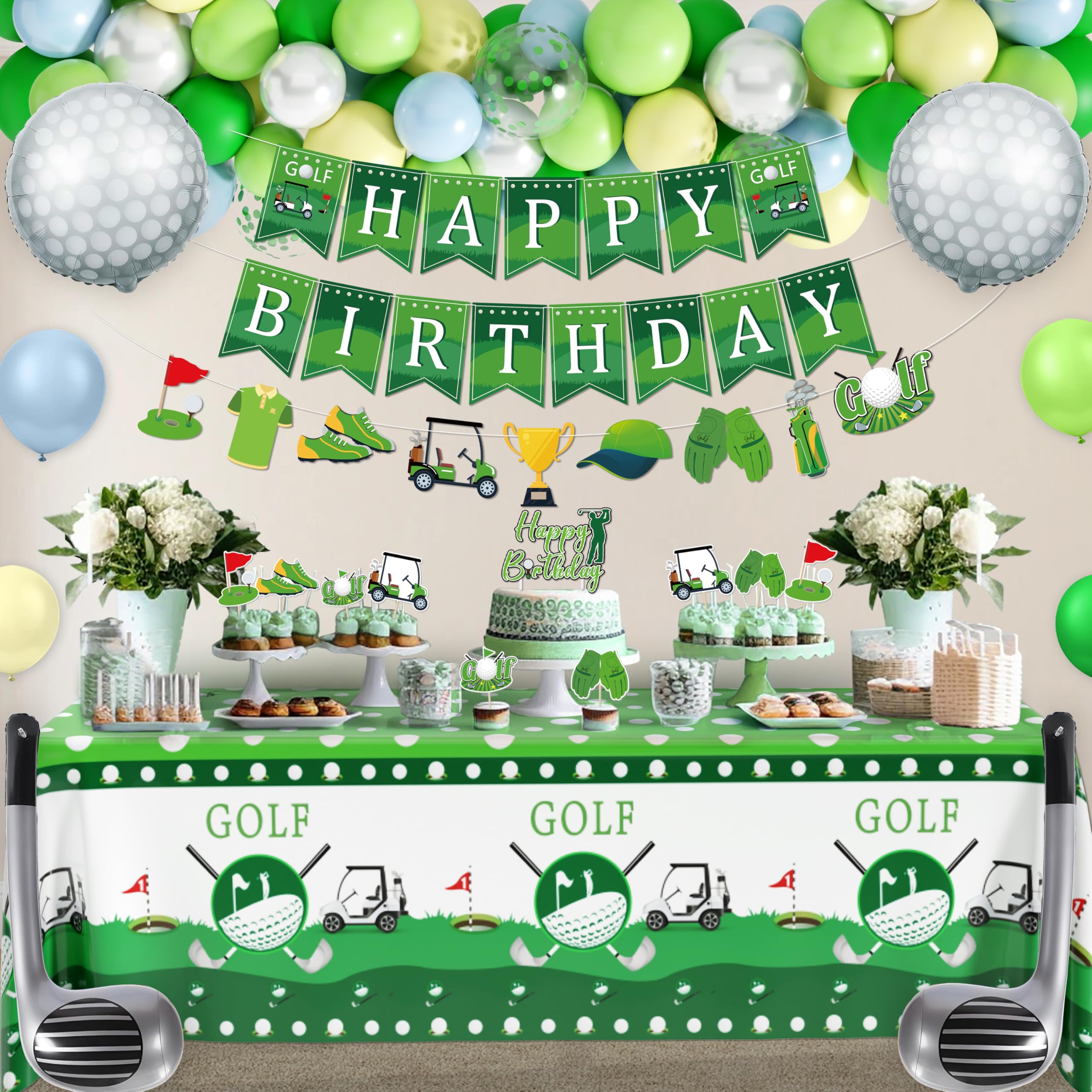 BORAMDO golf cake topper adds a polished finish to sweet treats.
