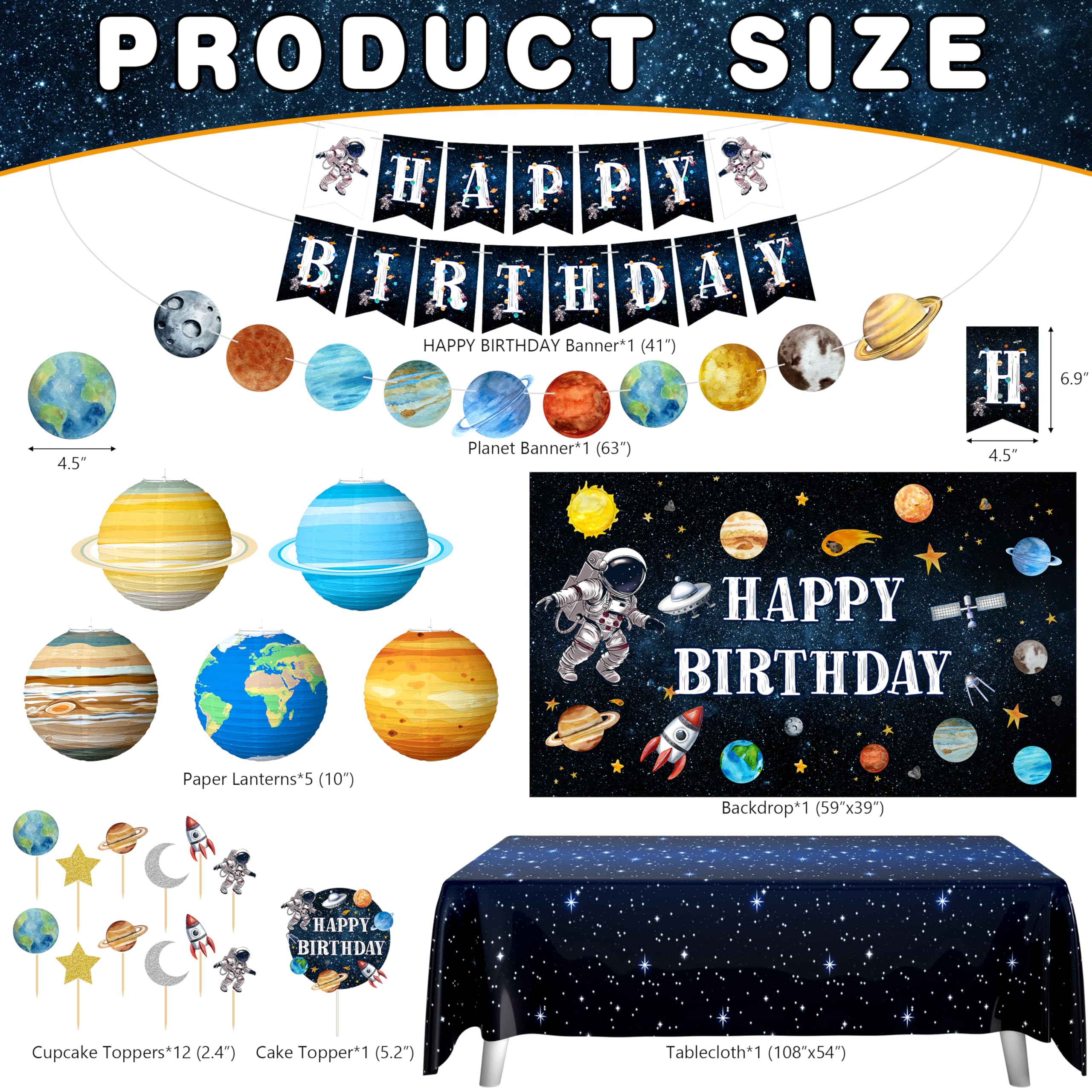 BORAMDO planet paper lanterns add luminous planets to your party decor