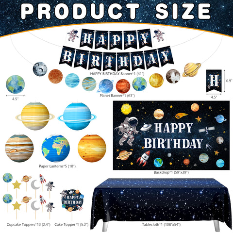 BORAMDO planet paper lanterns add luminous planets to your party decor