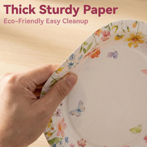 BORAMDO Wildflower napkins coordinate the table and handle spills